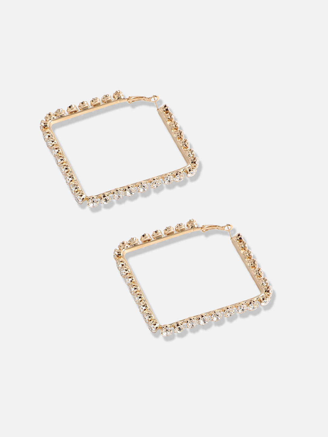 Gold-Plated Contemporary Hoop Earrings