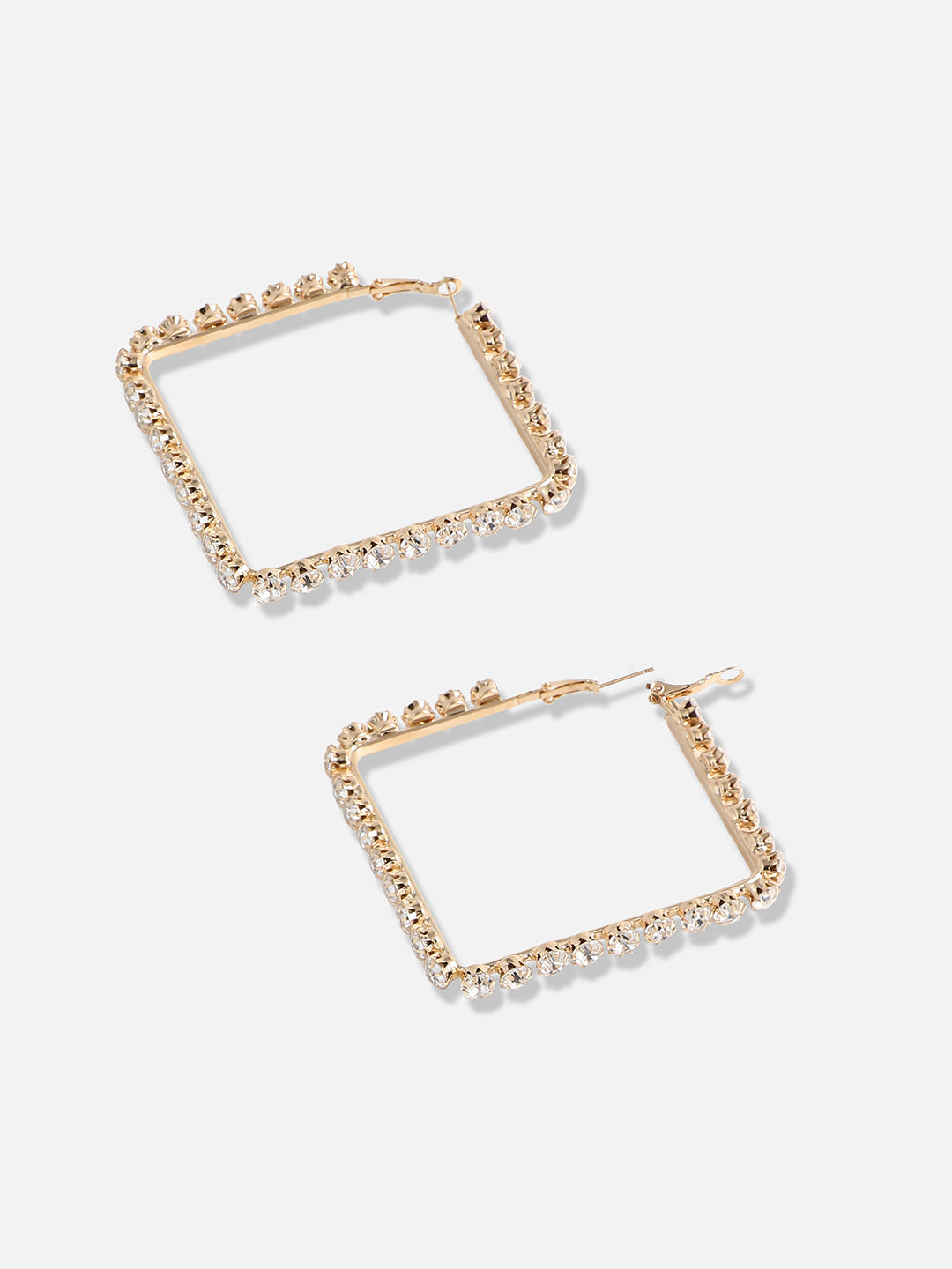 Gold-Plated Contemporary Hoop Earrings