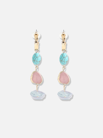 Gold Plated Designer Stone Casual Drop Earring