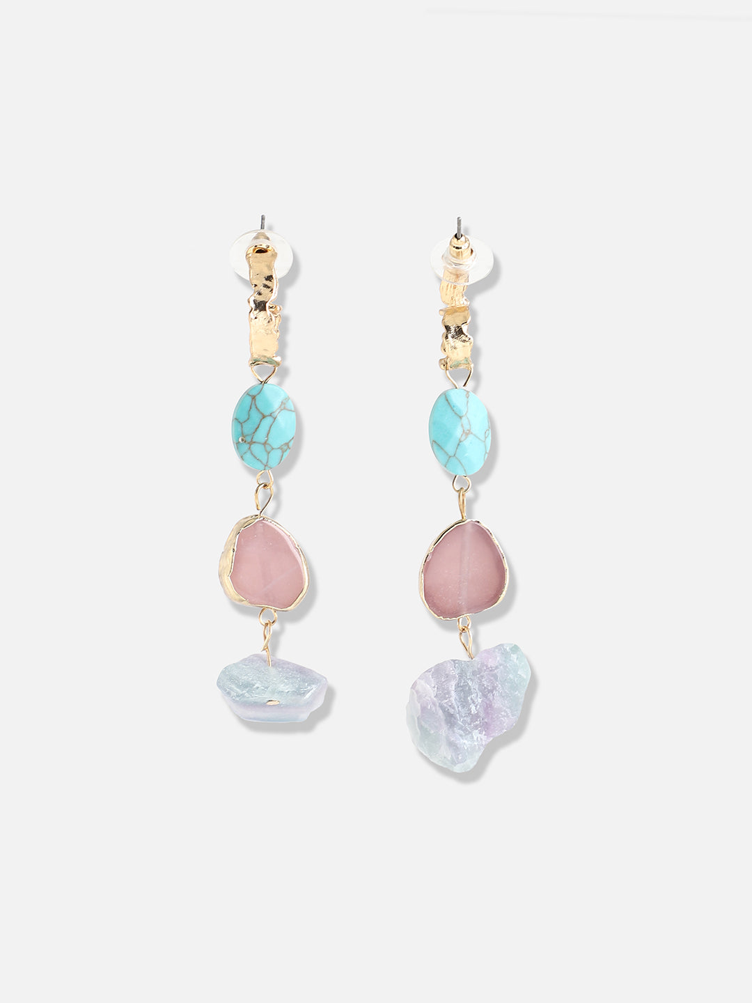 Gold Plated Designer Stone Casual Drop Earring