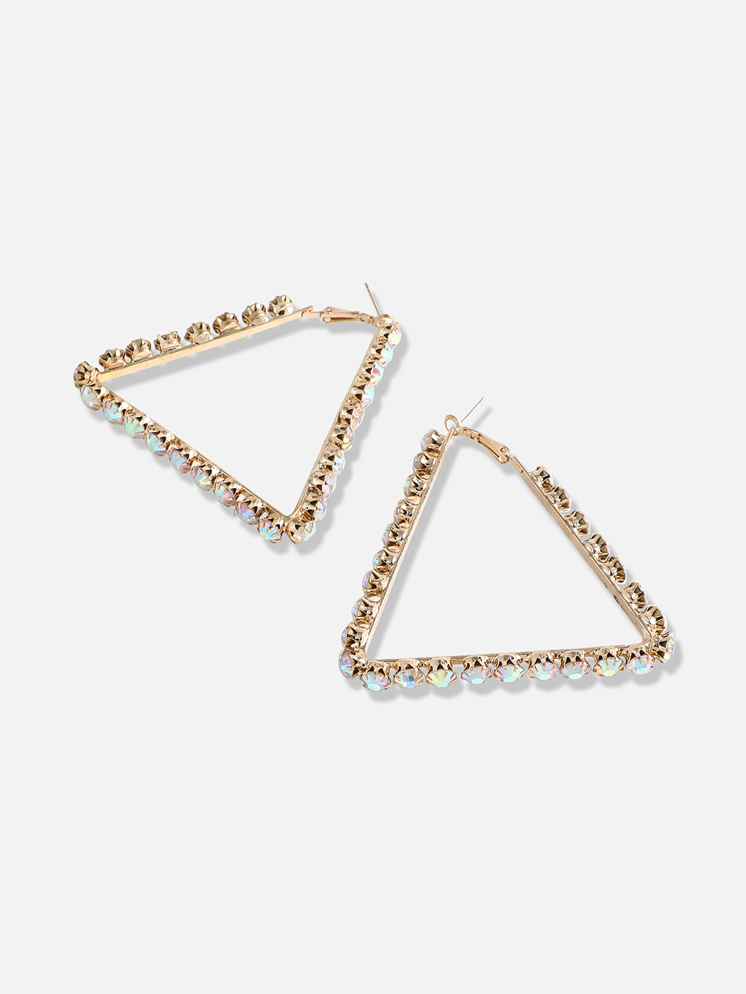 Gold-Plated Contemporary Drop Earrings