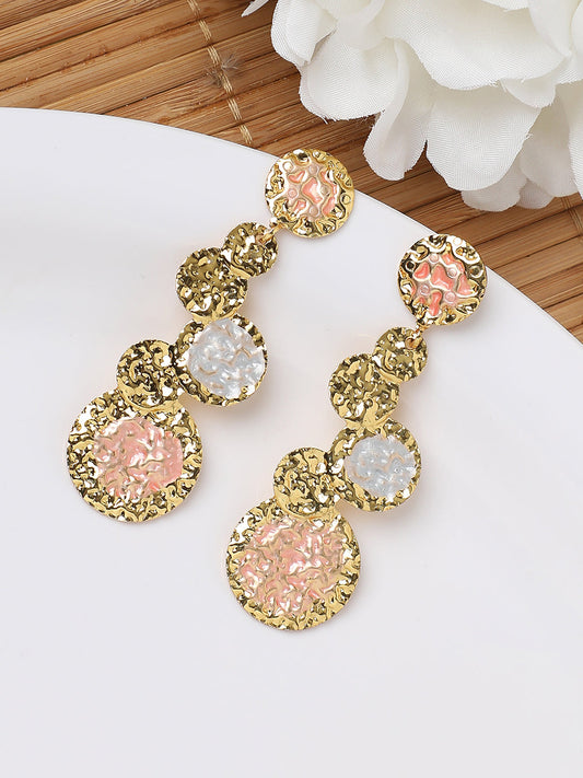 Gold Plated Pearls Party Drop Earring