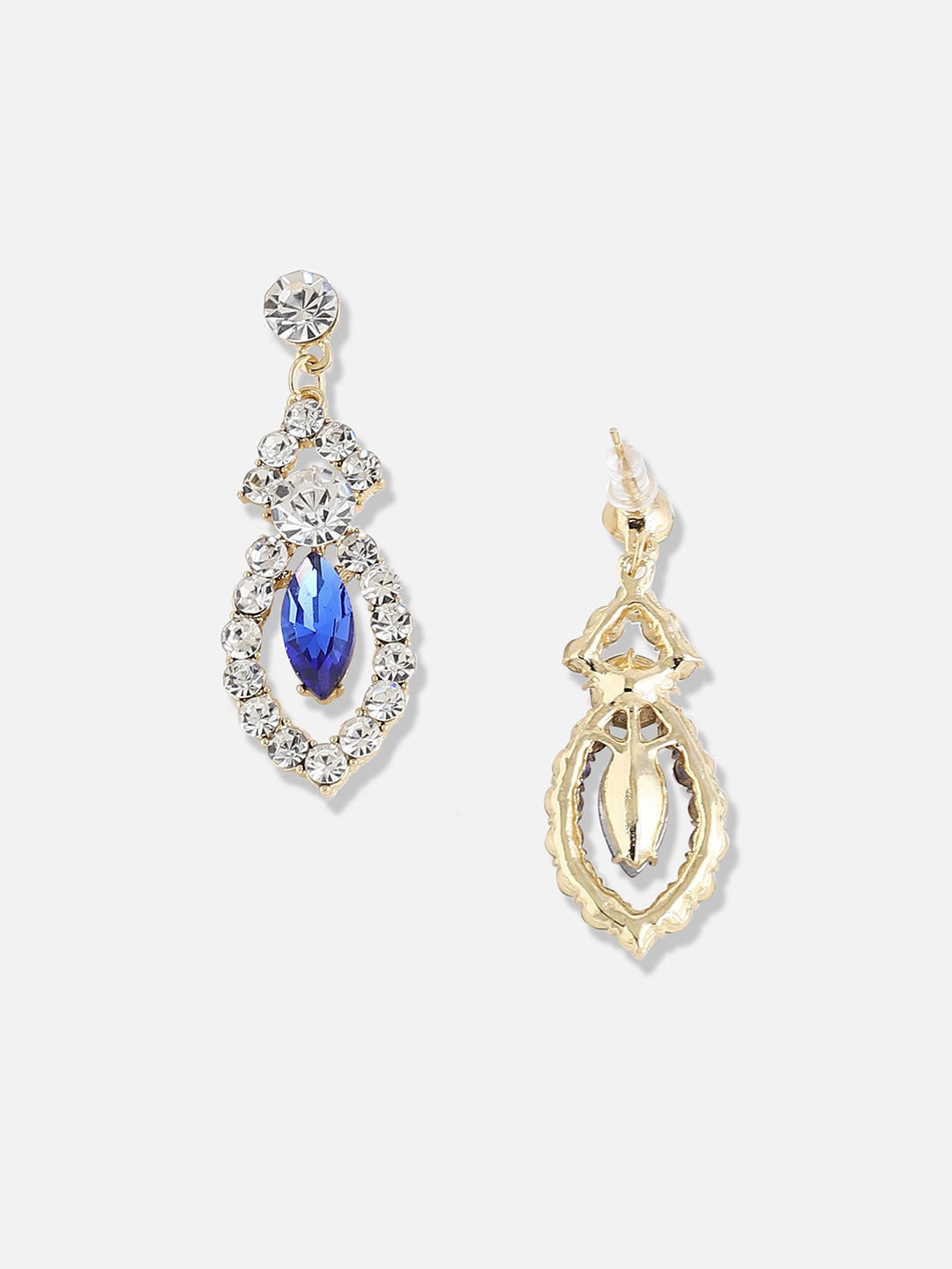 Silver Plated Designer Stone Party Drop Earring