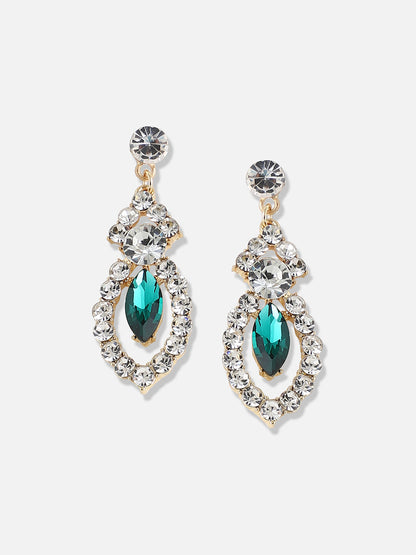 Silver Plated Designer Stone Party Drop Earring
