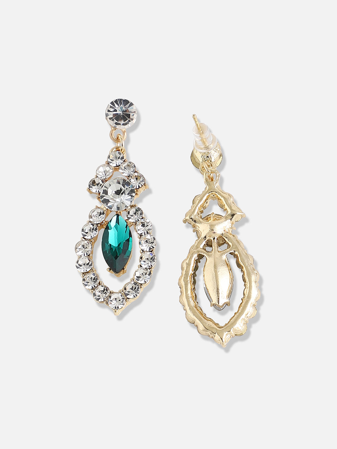 Silver Plated Designer Stone Party Drop Earring