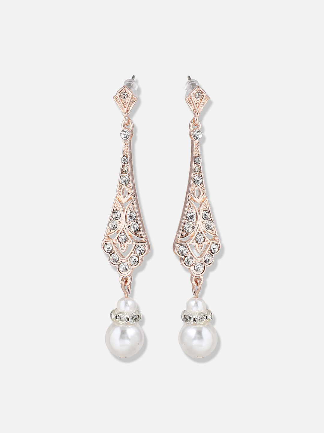 Silver Plated Designer Stone Party Drop Earring