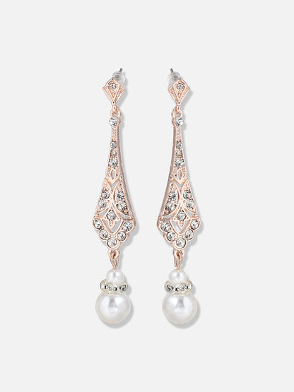 Silver Plated Designer Stone Party Drop Earring