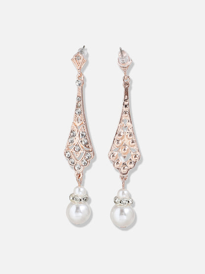 Silver Plated Designer Stone Party Drop Earring