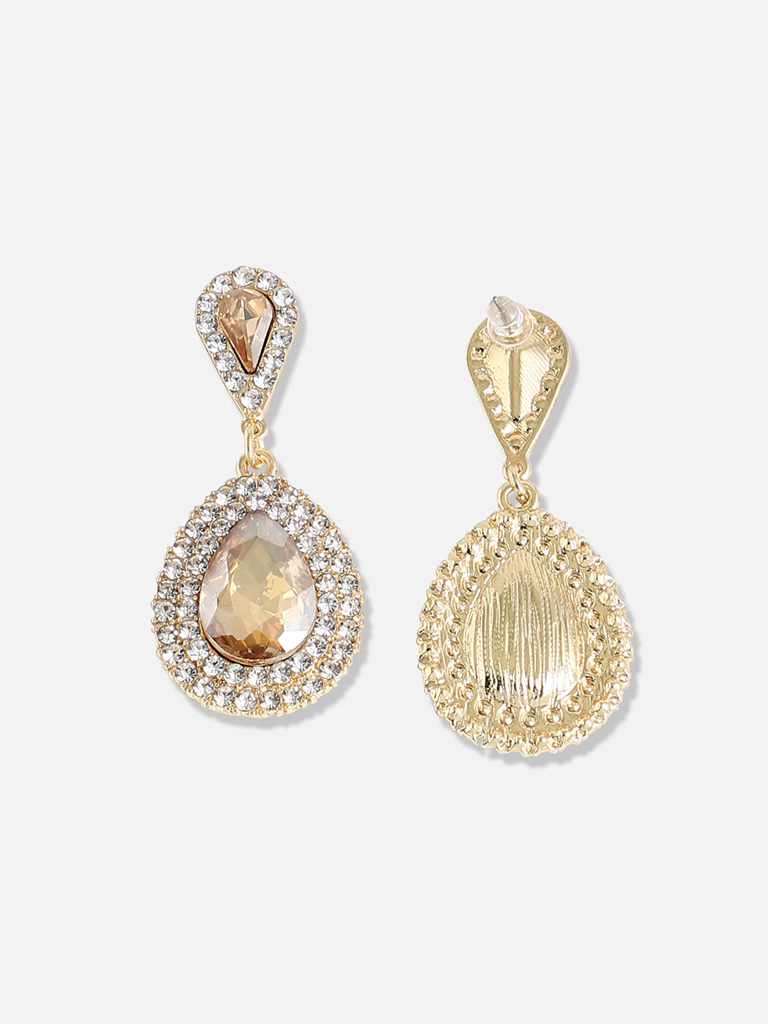 Gold Plated Designer Stone Party Drop Earring