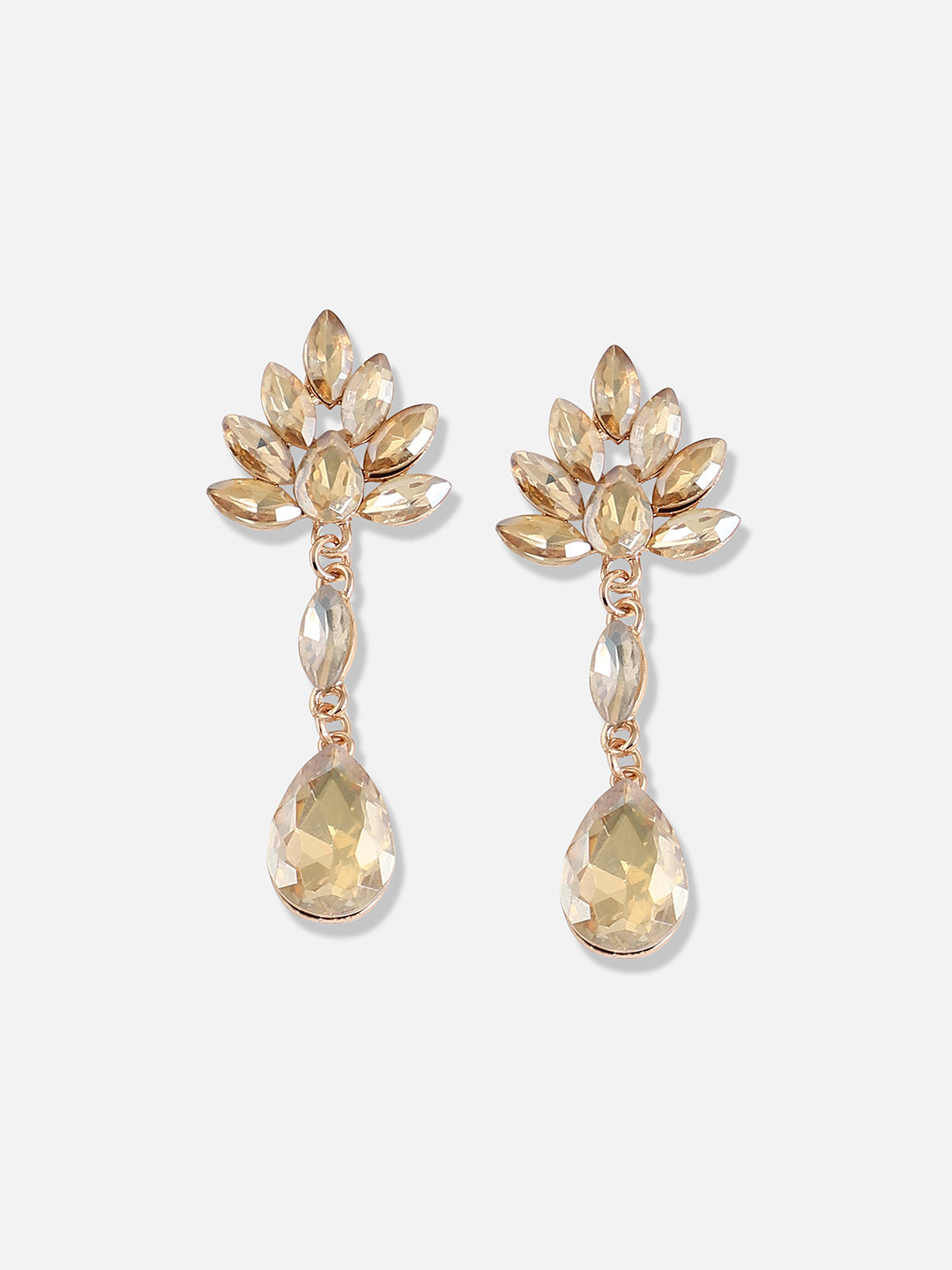 Gold Plated Designer Stone Party Drop Earring