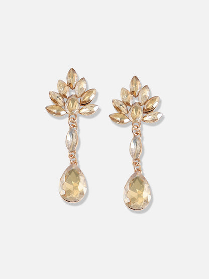Gold Plated Designer Stone Party Drop Earring