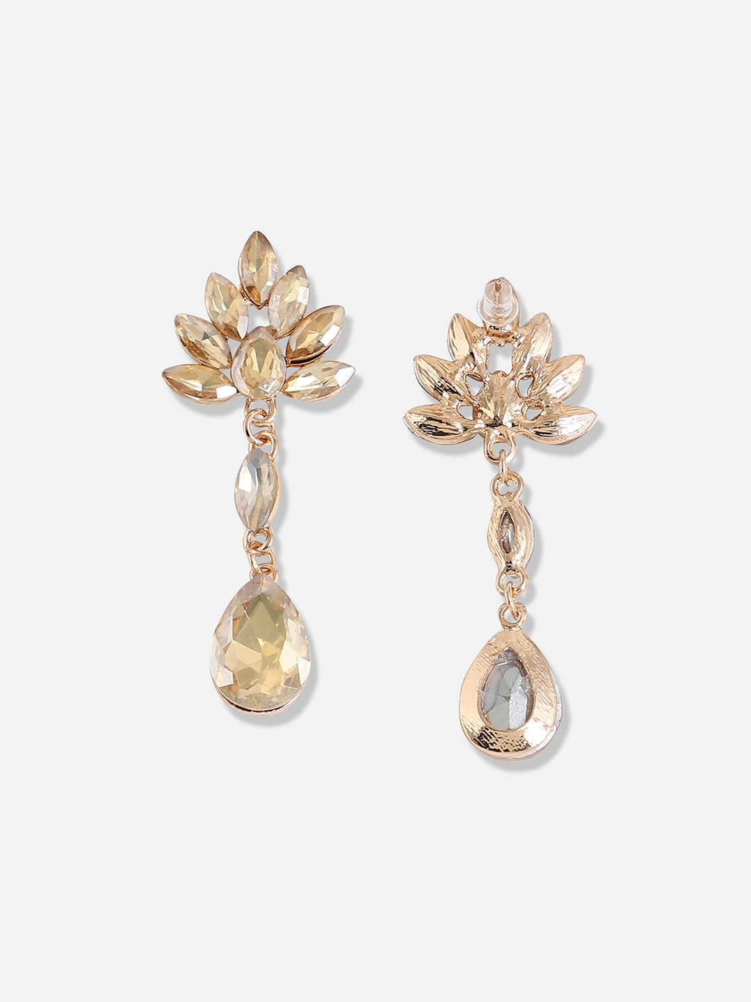 Gold Plated Designer Stone Party Drop Earring