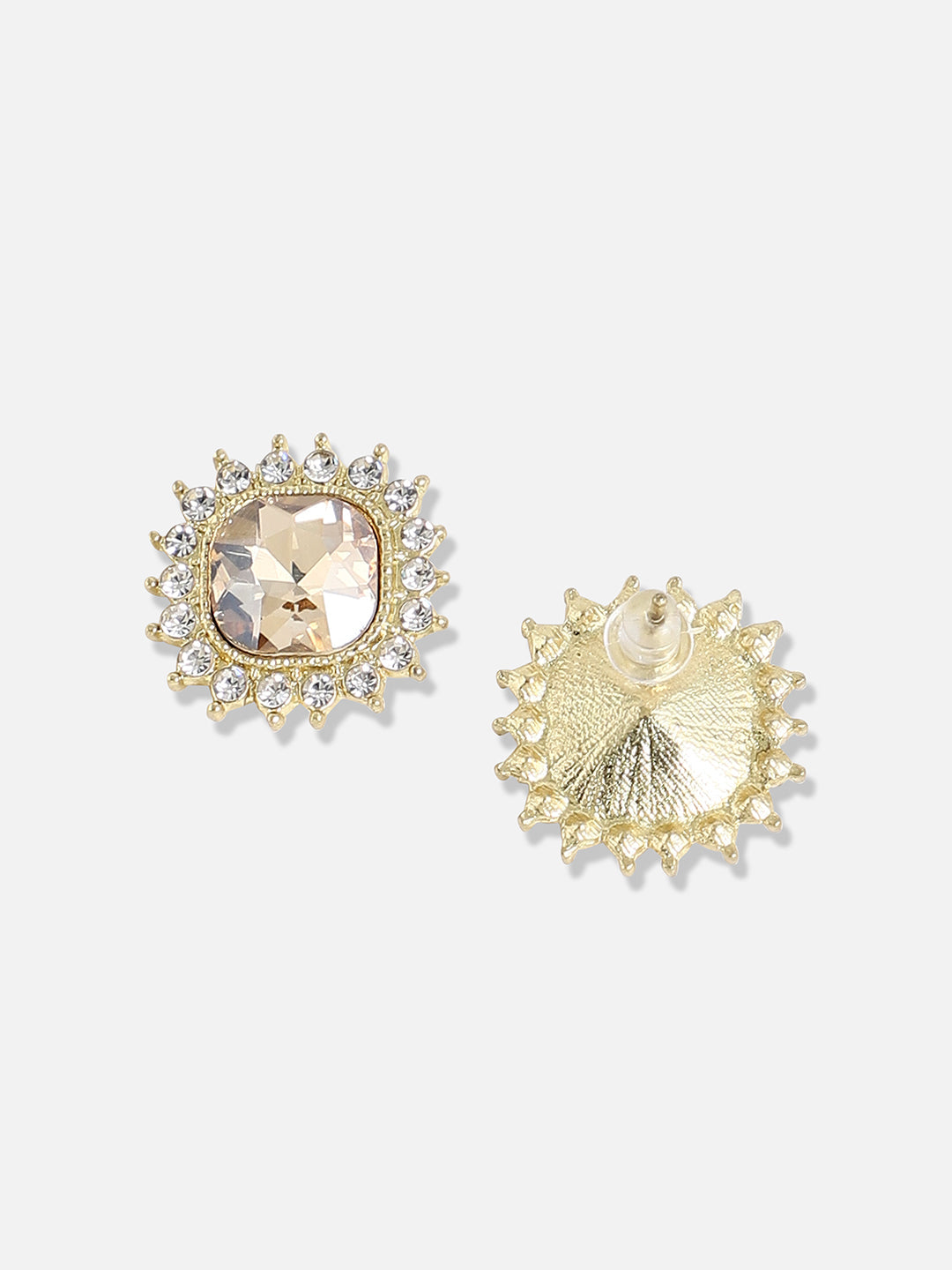 Gold Plated Designer Stone Casual Drop Earring