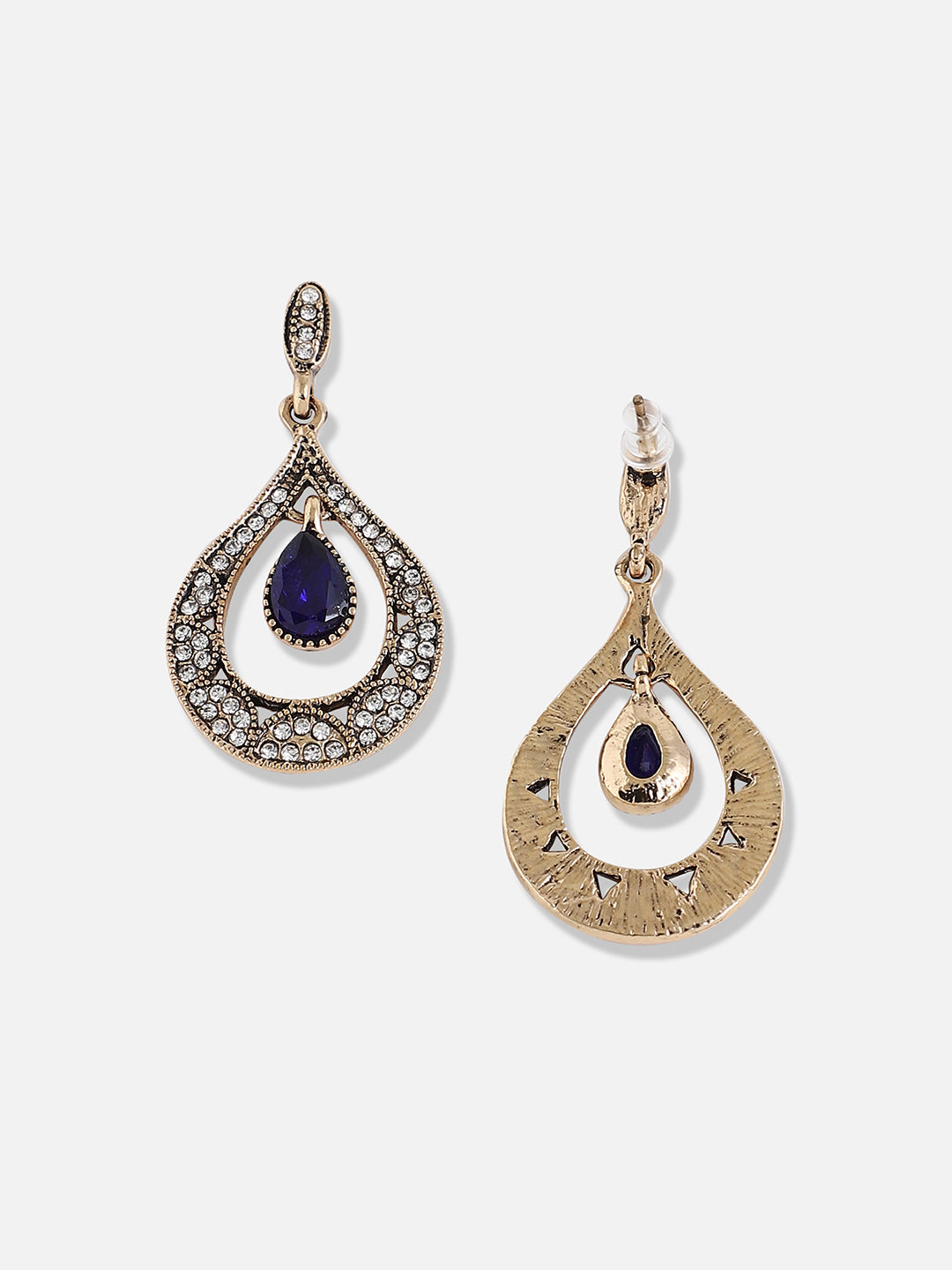 Gold Plated Designer Stone Casual Drop Earring