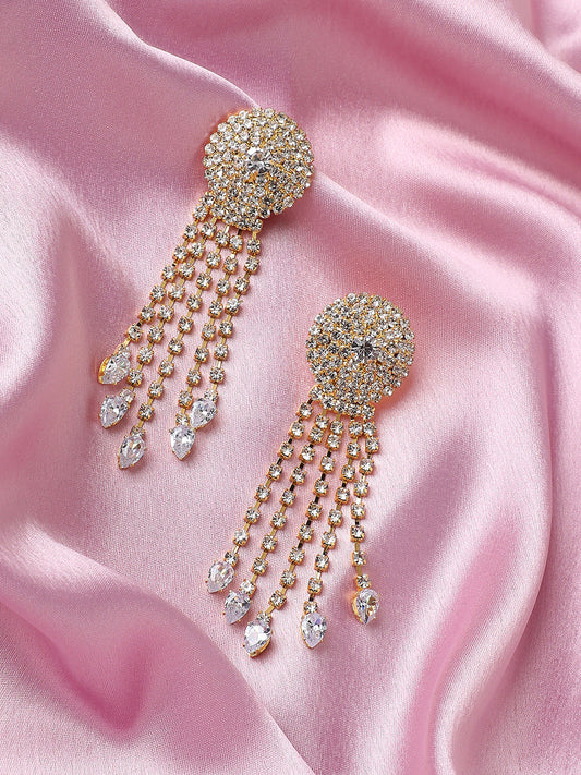 Silver Plated Designer Party Drop Earring