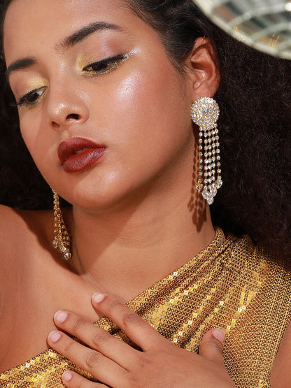 Silver Plated Designer Party Drop Earring