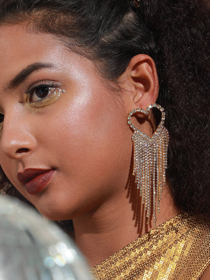Gold Plated Designer Party Drop Earring