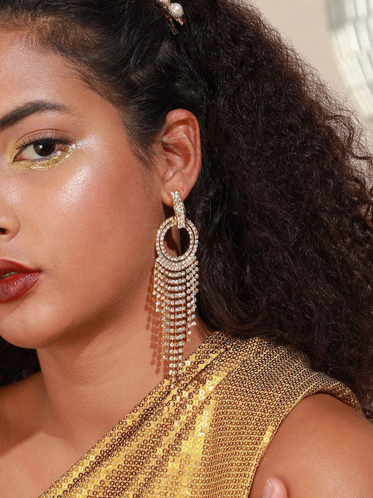 Gold Plated Designer Party Drop Earring