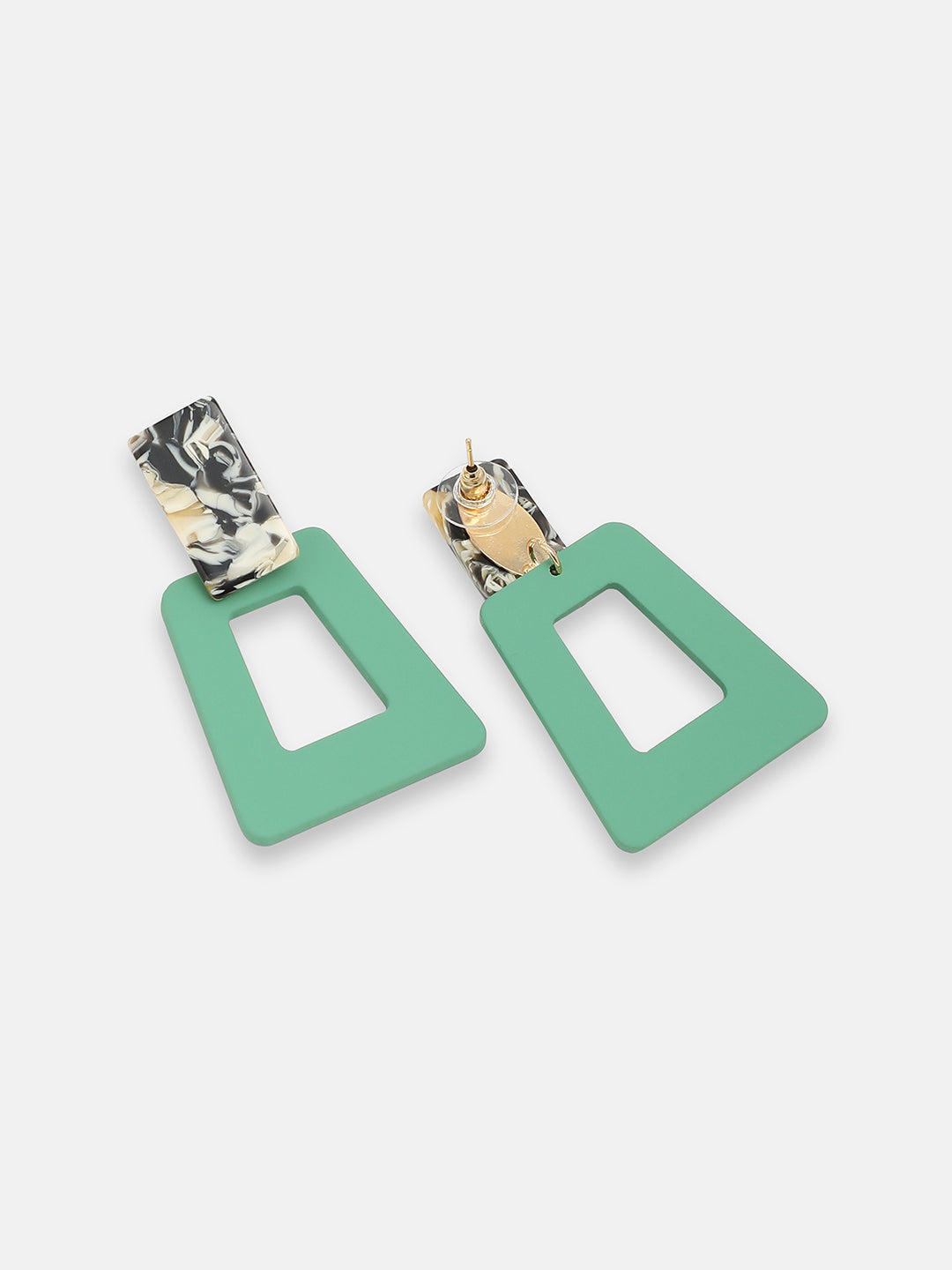GOLD PLATED PARTY DESIGNER STONE DROP EARRING FOR WOMEN