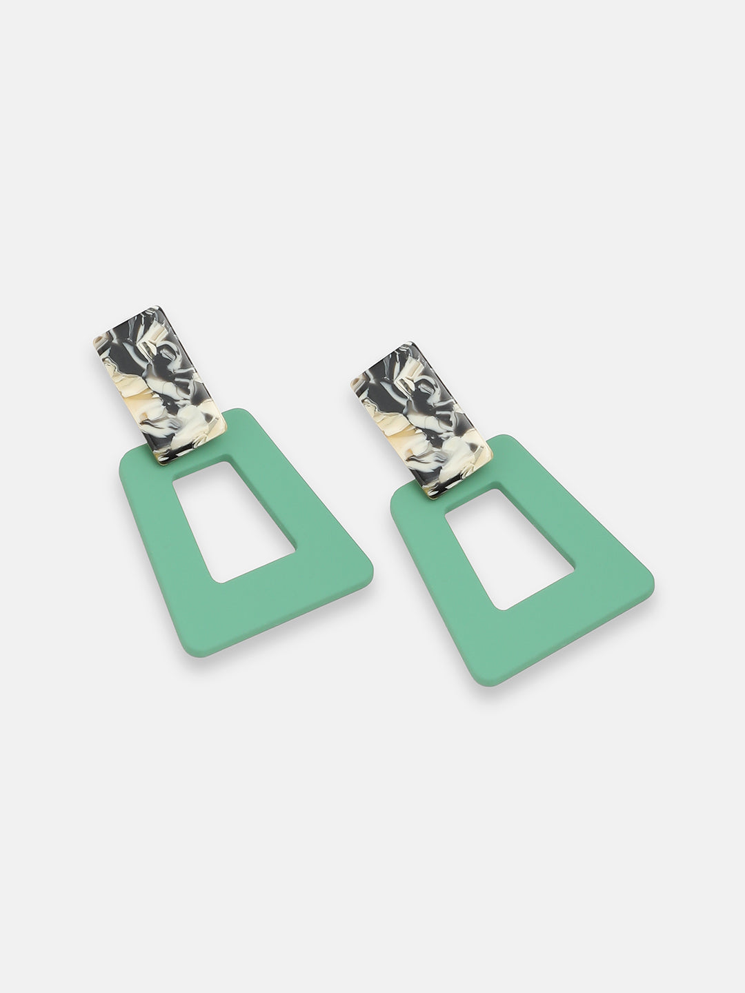 GOLD PLATED PARTY DESIGNER STONE DROP EARRING FOR WOMEN