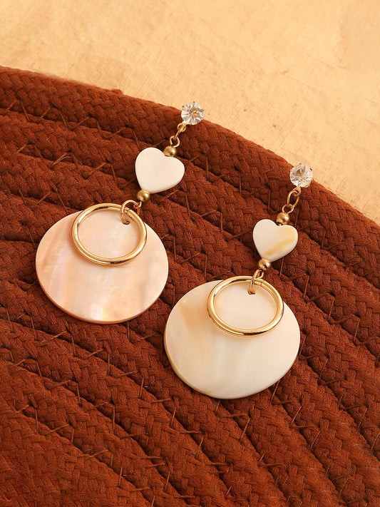 GOLD PLATED PARTY PEARLS DROP EARRING FOR WOMEN