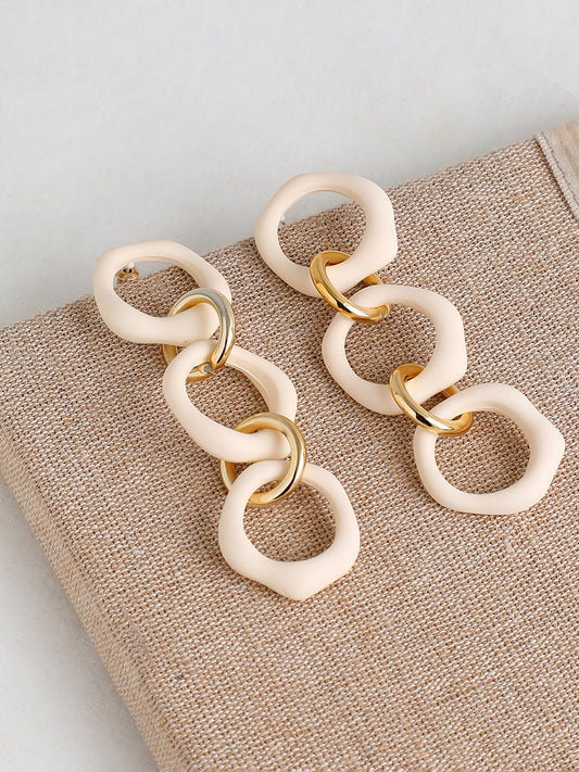 GOLD PLATED PARTY DESIGNER DROP EARRING FOR WOMEN