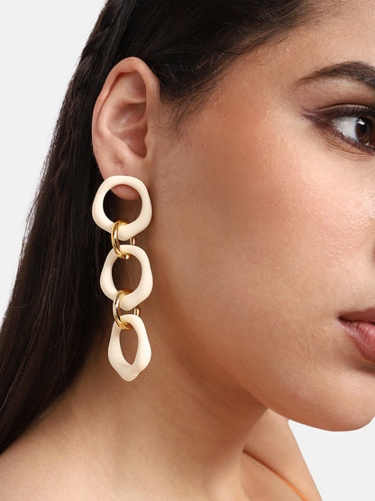 GOLD PLATED PARTY DESIGNER DROP EARRING FOR WOMEN