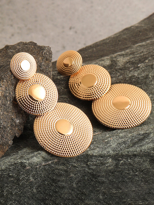GOLD PLATED PARTY DESIGNER DROP EARRING FOR WOMEN