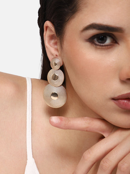GOLD PLATED PARTY DESIGNER DROP EARRING FOR WOMEN
