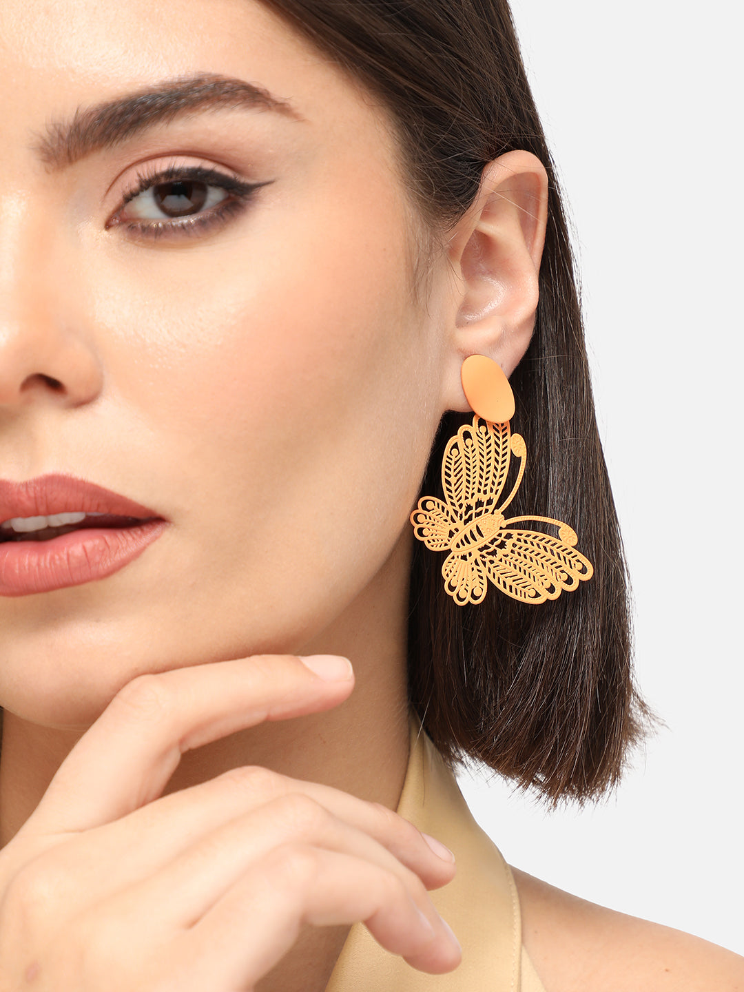 GOLD PLATED PARTY DESIGNER DROP EARRING FOR WOMEN