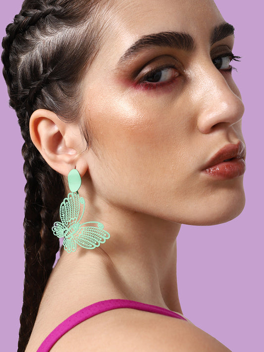 GOLD PLATED PARTY DESIGNER DROP EARRING FOR WOMEN