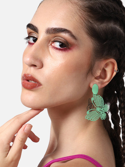GOLD PLATED PARTY DESIGNER DROP EARRING FOR WOMEN