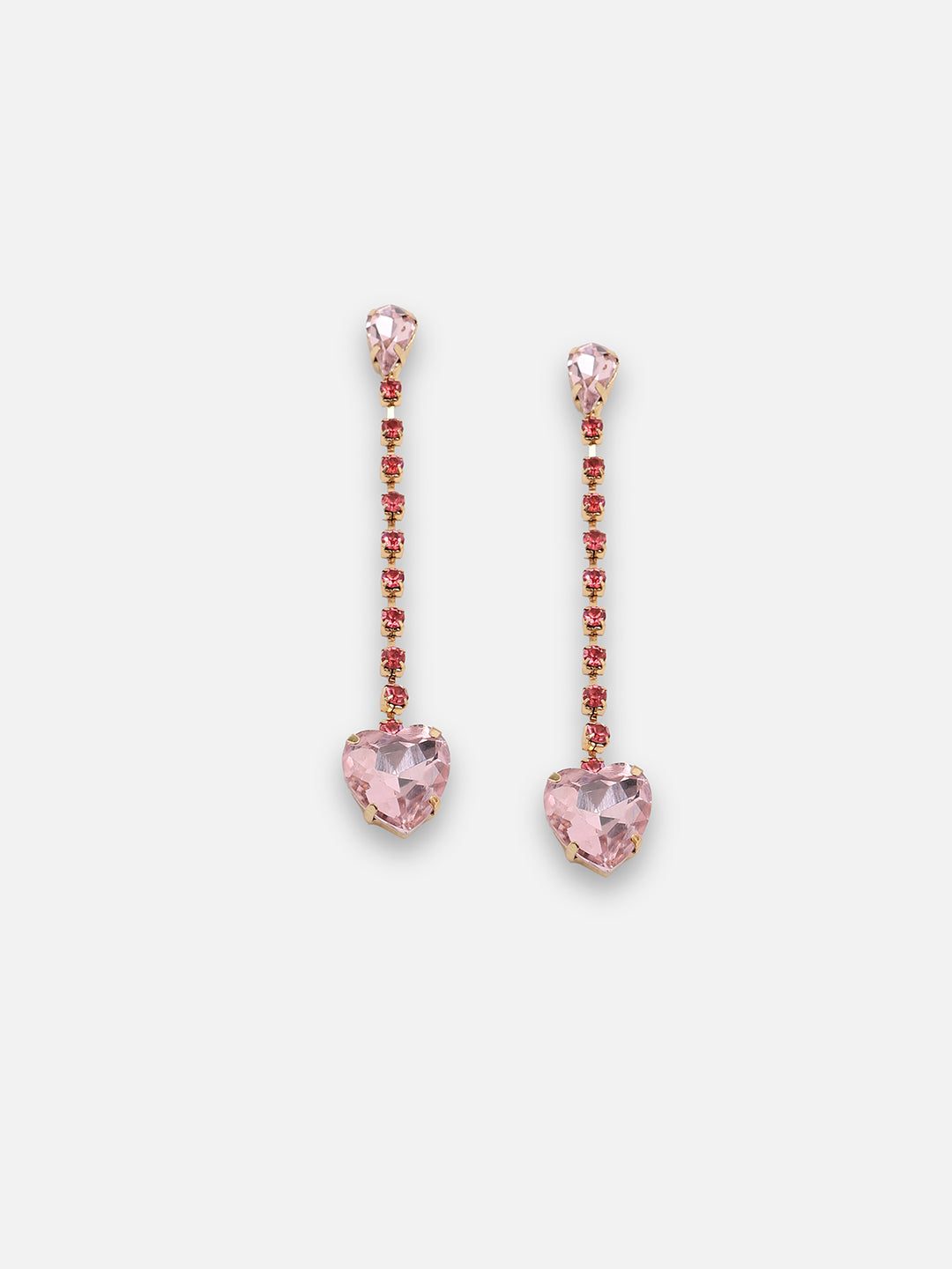 GOLD PLATED PARTY DESIGNER STONE DROP EARRING FOR WOMEN