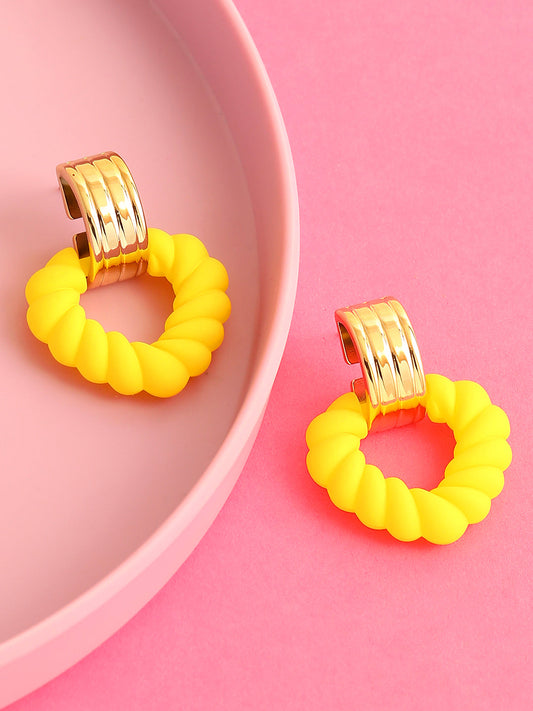 GOLD PLATED PARTY DESIGNER DROP EARRING FOR WOMEN
