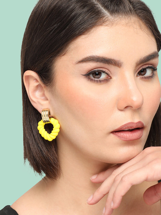 GOLD PLATED PARTY DESIGNER DROP EARRING FOR WOMEN