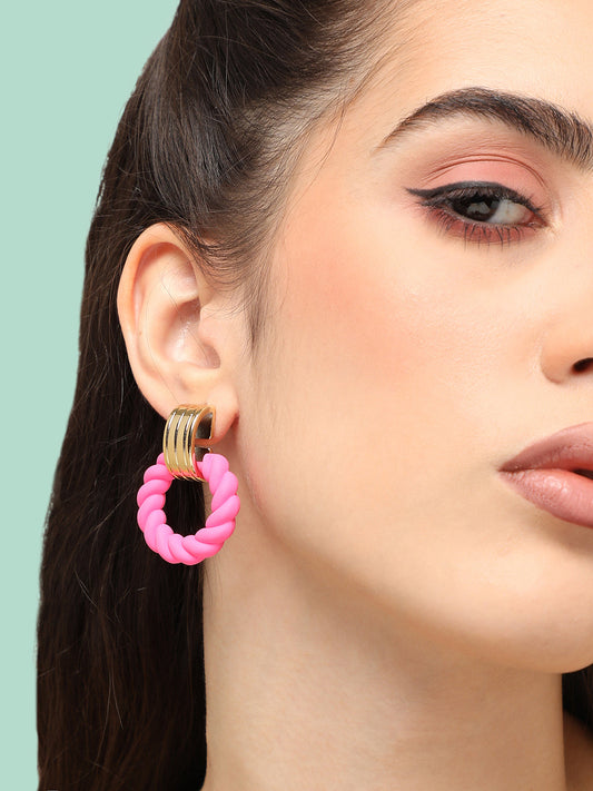 GOLD PLATED PARTY DESIGNER DROP EARRING FOR WOMEN