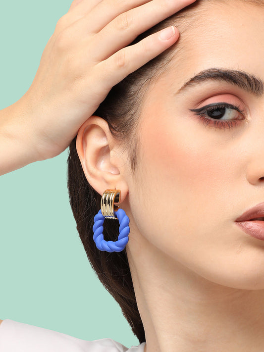 GOLD PLATED PARTY DESIGNER DROP EARRING FOR WOMEN