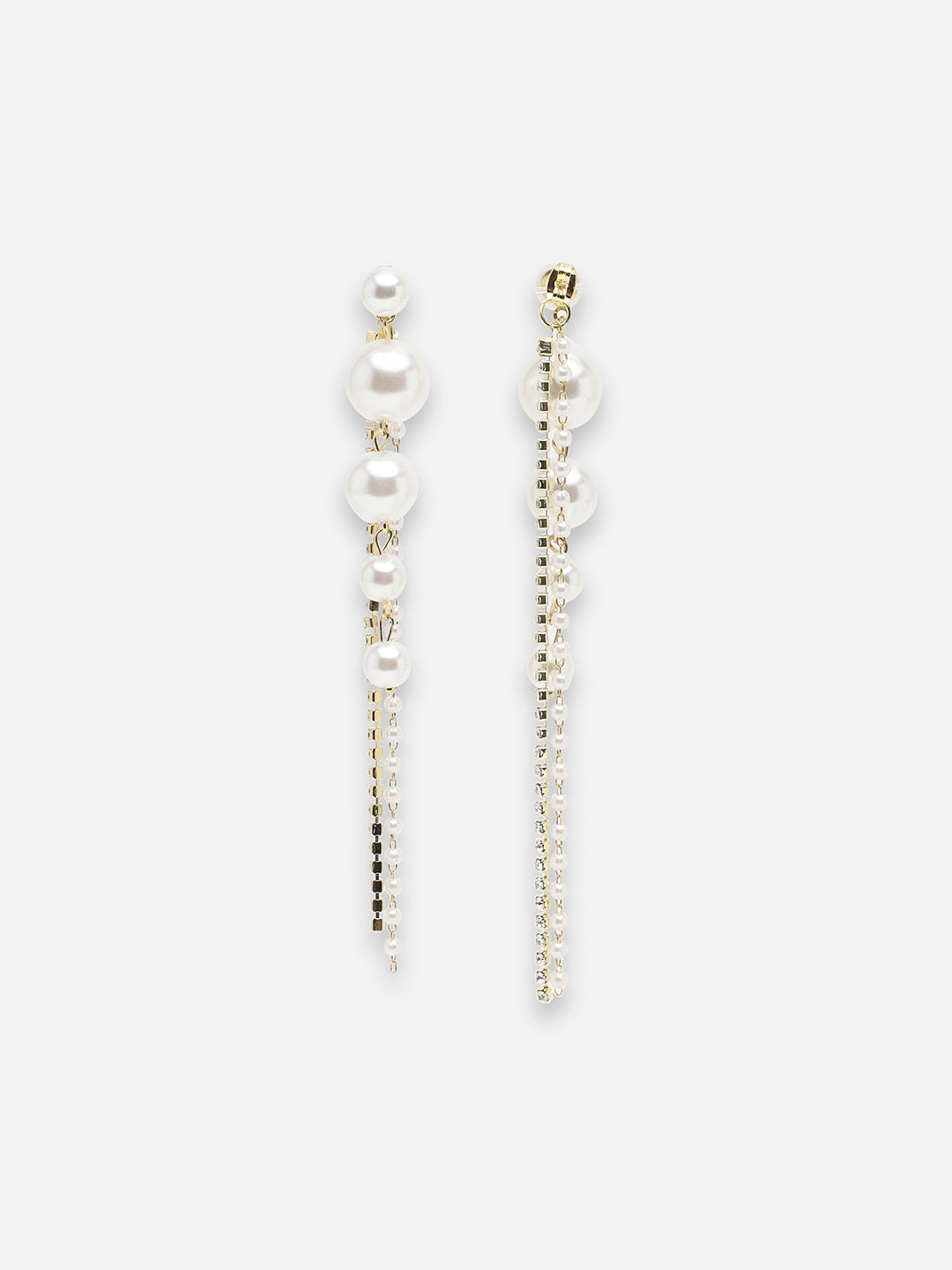 GOLD PLATED PARTY PEARLS DROP EARRING FOR WOMEN