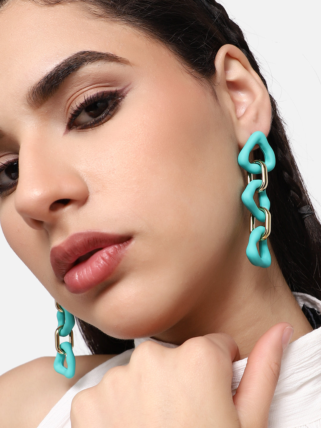 GOLD PLATED PARTY DESIGNER DROP EARRING FOR WOMEN