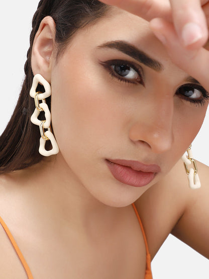 GOLD PLATED PARTY DESIGNER DROP EARRING FOR WOMEN