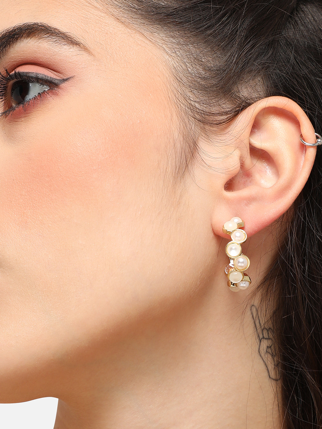 GOLD PLATED PARTY DESIGNER DROP EARRING FOR WOMEN