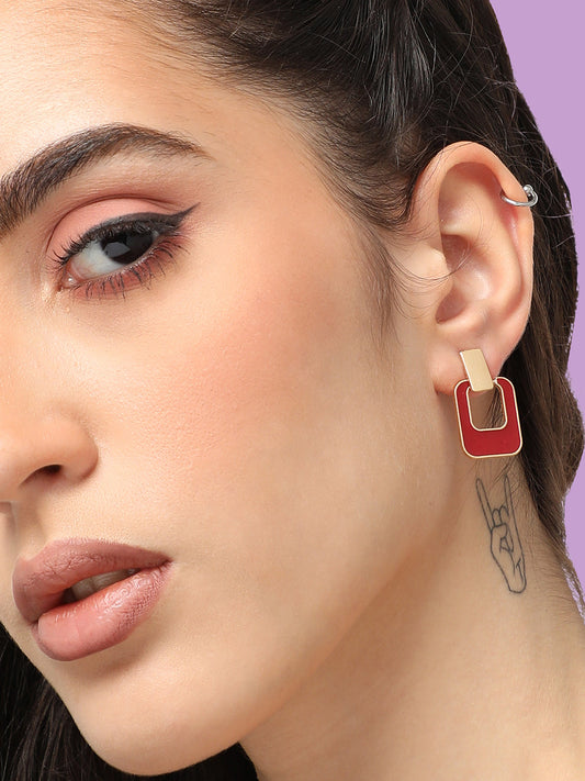 GOLD PLATED PARTY DESIGNER DROP EARRING FOR WOMEN