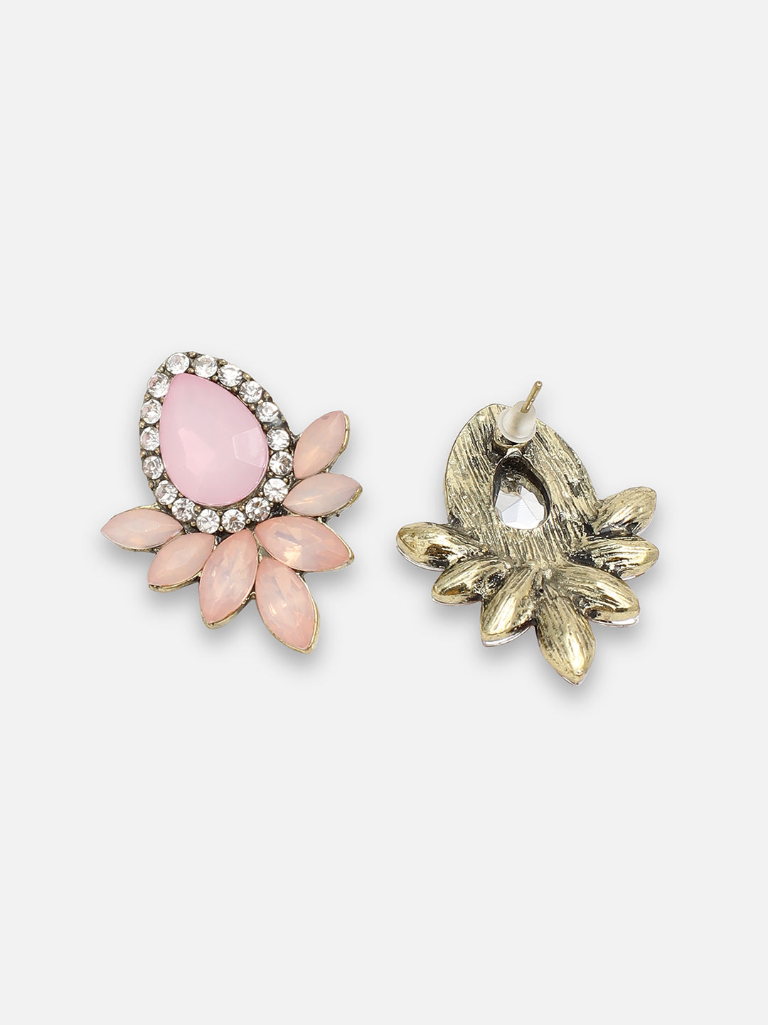 GOLD PLATED PARTY DESIGNER STONE DROP EARRING FOR WOMEN