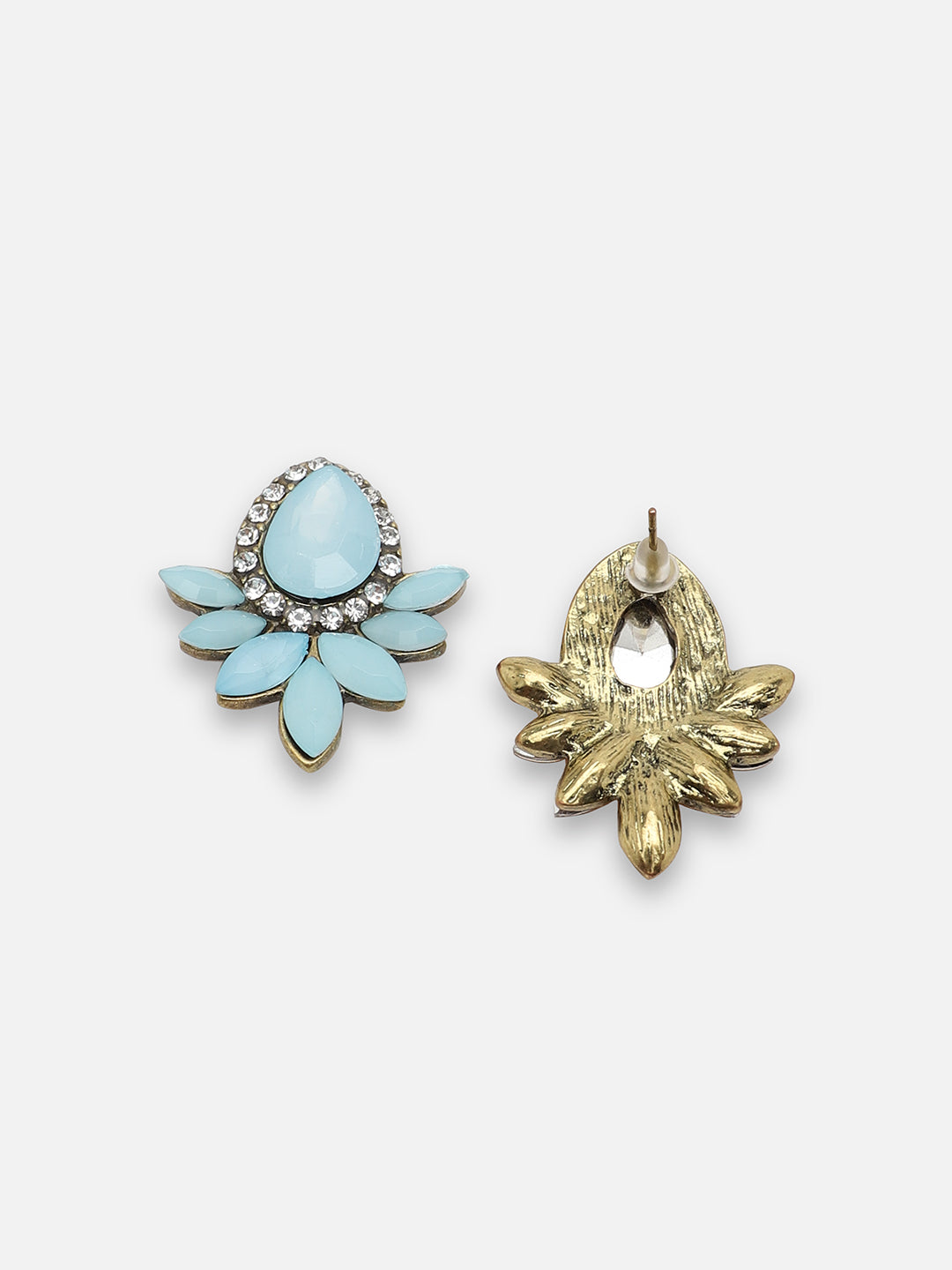 GOLD PLATED PARTY DESIGNER STONE DROP EARRING FOR WOMEN