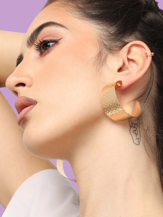 GOLD PLATED CASUAL DESIGNER DROP EARRING FOR WOMEN