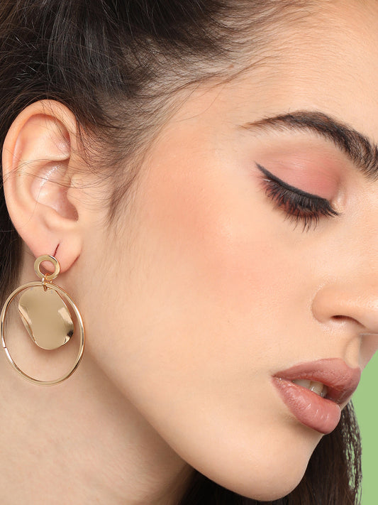 GOLD PLATED PARTY DESIGNER DROP EARRING FOR WOMEN