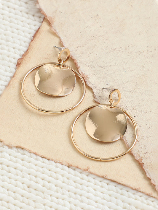 GOLD PLATED PARTY DESIGNER DROP EARRING FOR WOMEN