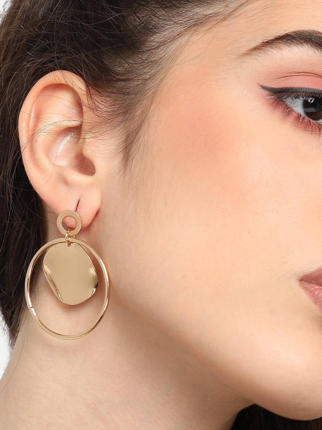 GOLD PLATED PARTY DESIGNER DROP EARRING FOR WOMEN