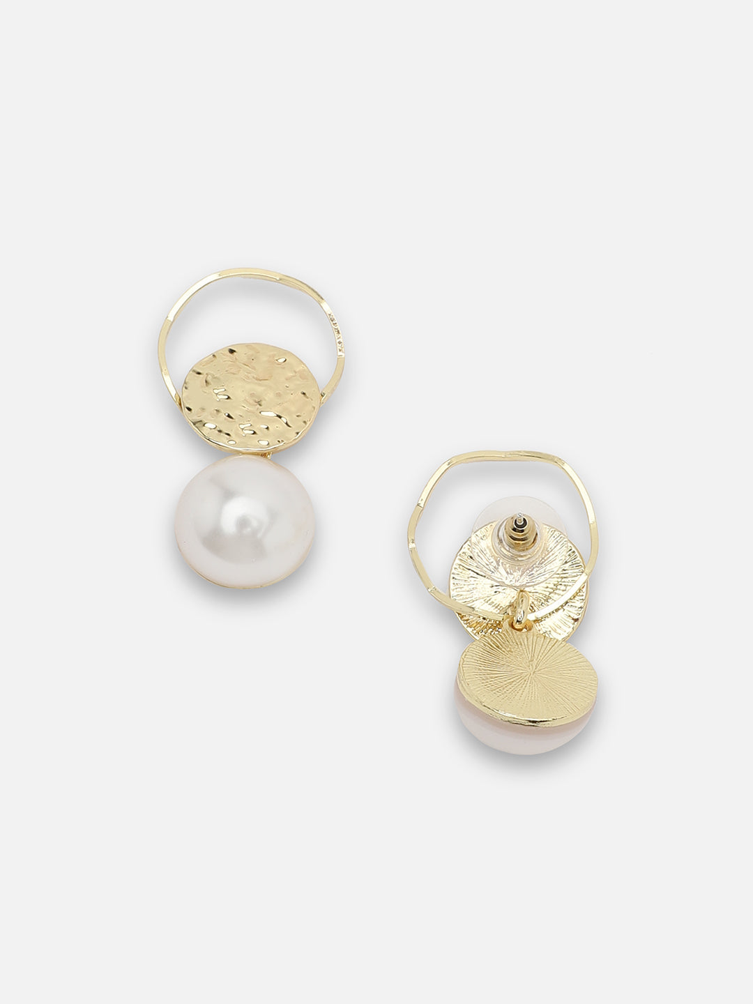 GOLD PLATED PARTY PEARLS DROP EARRING FOR WOMEN