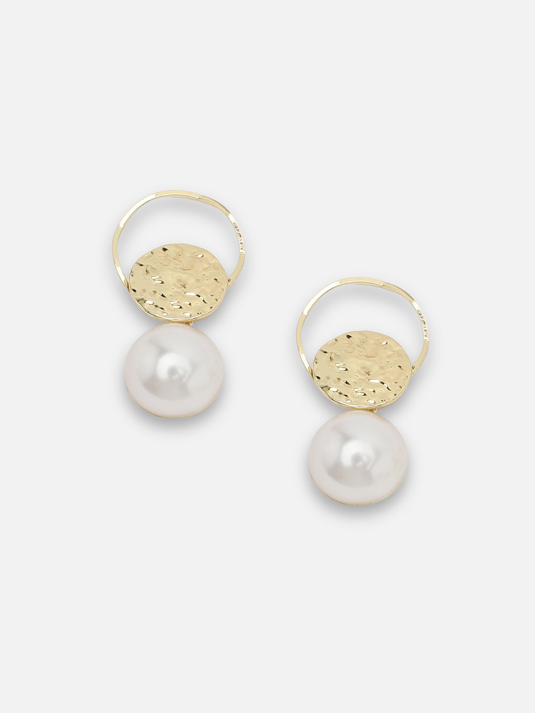 GOLD PLATED PARTY PEARLS DROP EARRING FOR WOMEN